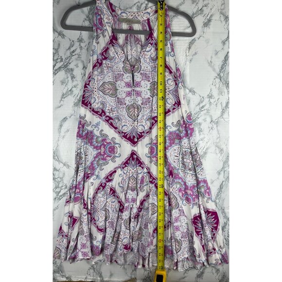 Loft Womens Size Small Boho Sleeveless Paisley Print Flowy Dress - Picture 3 of 9